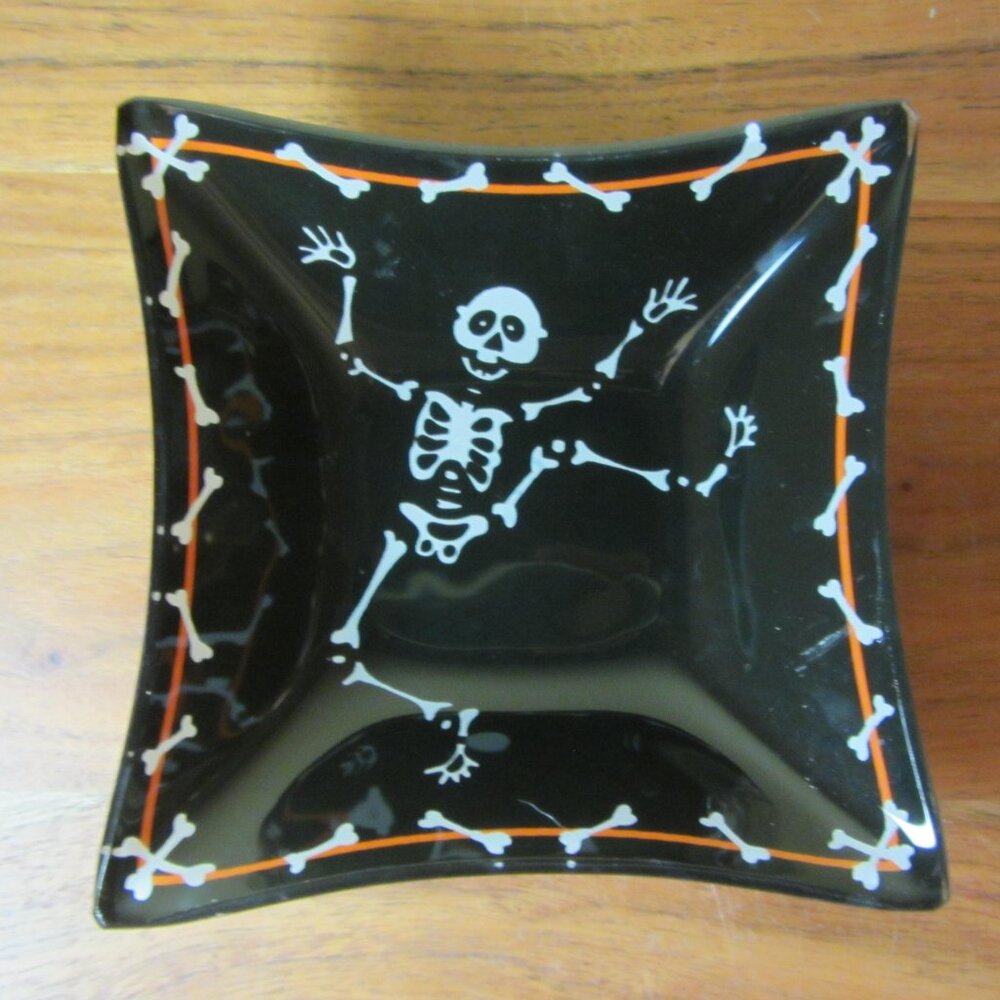 3 for $24 - skeleton candy trinket dish NWT prima designs (W4781)